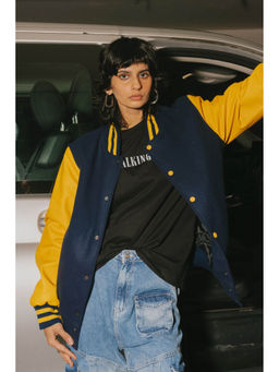 FREAKINS - Navy Varsity Jacket
