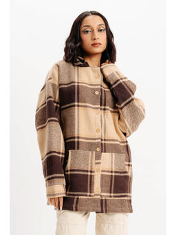 FREAKINS - Oversized Brown Shacket