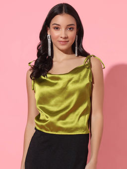 Trend Arrest - Green Cowl Neck Top