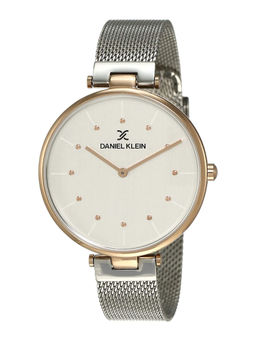 Daniel Klein - Silver Premium Round Dial Analog Watch For Women - DK12087 - 4