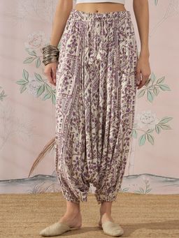 InWeave - Mauve Ethnic Window Harem Pant