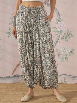 InWeave - Cadet Multi-Color Ethnic Window Harem Pant