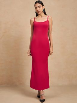 COLOR CAPITAL - Red Midi Dress