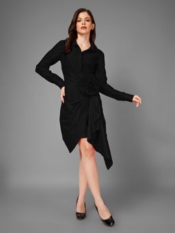 Attic Salt - Dramatic Black Taffeta Dress