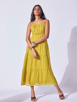 The Label Life - Women Dobby Tiered Dress