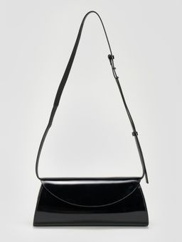 Perona - Darcy Solid/Plain Black Shoulder Bag with Detachable Strap