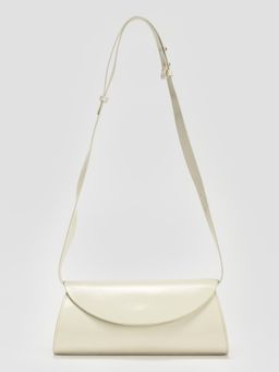 Perona - Darcy Solid/Plain White Shoulder Bag with Detachable Strap