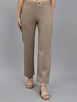 Monte Carlo - Women Regular Fit Solid Beige Jeggings