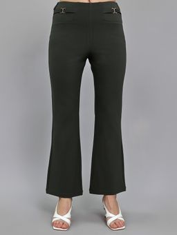 Monte Carlo - Women Regular Fit Solid Olive Jeggings