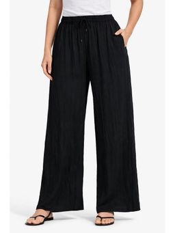 NOBARR - Women Black Cotton Wide Leg Palazzo