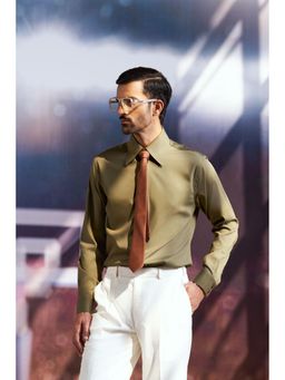 Philocaly - Charlie Regular Fit Solid Green Shirt