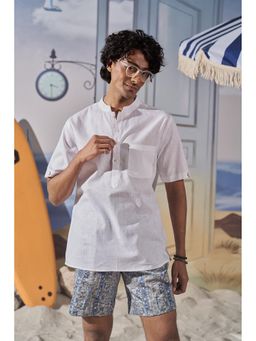 Philocaly - Riven Slim Fit Solid White Shirt