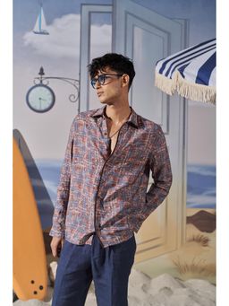Philocaly - Izel Slim Fit Printed Multicolour Shirt