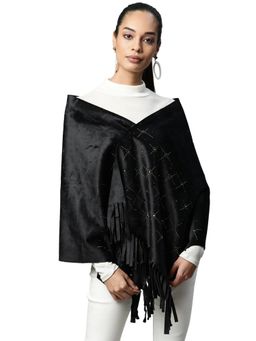 Global Republic - Women Swarovski Motif Black Stole