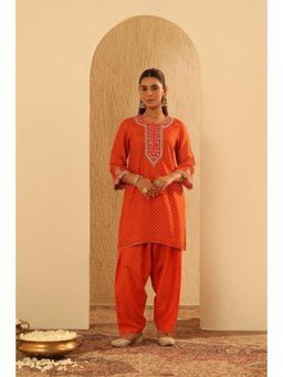 Sheetal Batra - Asma - Orange Short Kurta And Salwar Set