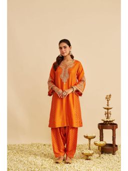 Sheetal Batra - Jeriah - Orange Short Kurta And Salwar Set With Dupatta