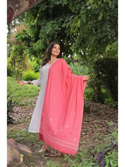 Sutra Art of Clothing - Handloom Pink Jamdani Dupatta