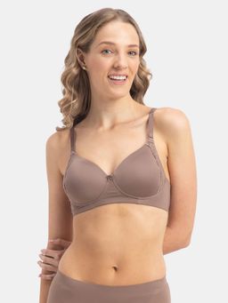 Jockey - 1816 Wirefree Padded Soft Touch Microfiber Elastane T-Shirt Bra - Deep Taupe