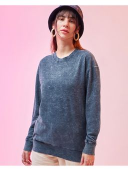 Bewakoof - Women's Blue Oversized Sweatshirt