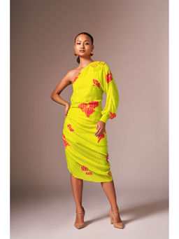 Neeti and Mudita - Sprinklers Blaire Green Stripes Dress