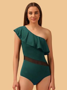 The Active Story - Emerald Green Ruffles Swimsuit