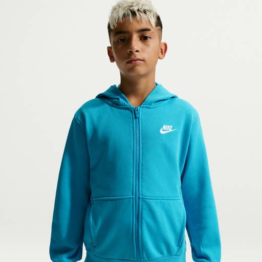Nike Club Fleece - Older Kids' French Terry Full-Zip Hoodie