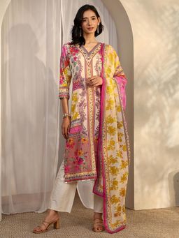 Libas - Multi Ethnic Motifs Kurta with Pant and Printed Dupatta