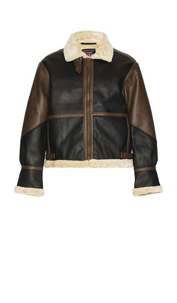ALPHA INDUSTRIES - Faux Leather B-3 Mod Jacket