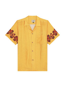 Bather - Ochre Dizzy Boa Camp Shirt
