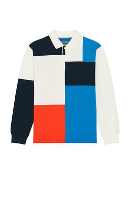 Beams Plus - Knit Ragger Color Block On Embroidery