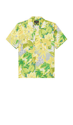 Beams Plus - Open Collar Tropical Pattern Print