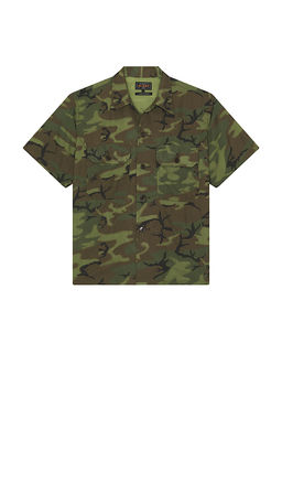 Beams Plus - Mil-Sht Mesh Camo Jacquard Mapping Print