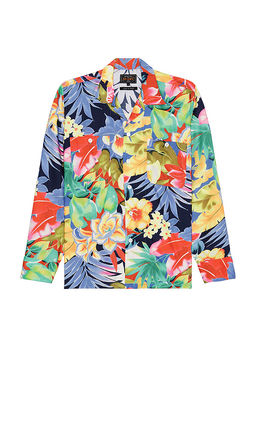 Beams Plus - Mil Open Collar Tropical Pattern Print
