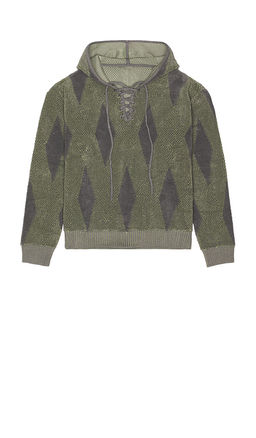 ISA BOULDER - Small Argyle Towel Hoodie