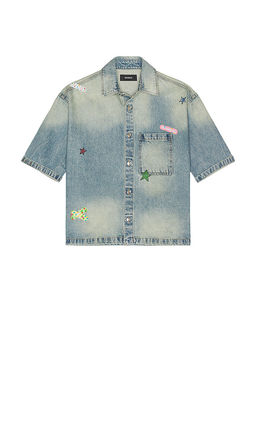 Nahmias - Denim Bandaid Short Sleeve Shirt