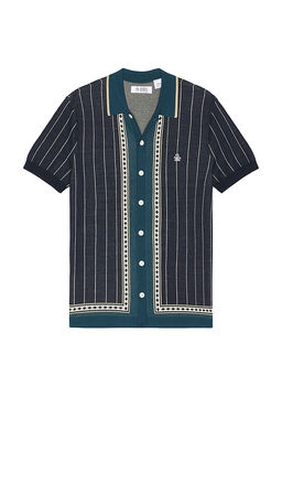 Original Penguin - Stripe Jacquard Knitted Shirt