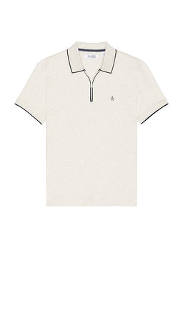 Original Penguin - Interlock Quarter Zip Polo