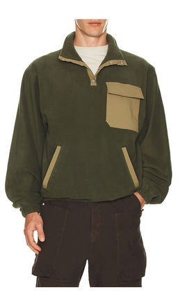 Rhythm - Floresta Quarter Snap Button Fleece Sweatshirt