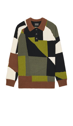 SCOTCH & SODA - Patch Work Long Sleeve Polo