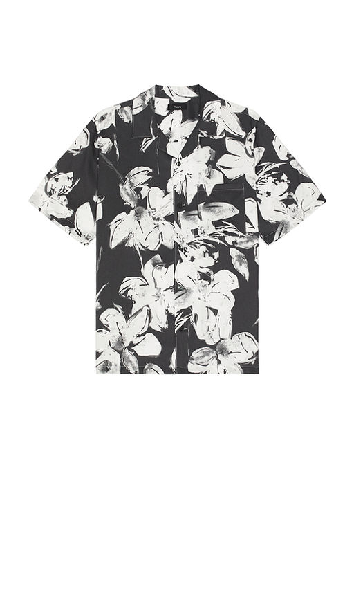 Theory Noll Brush Floral Shirt
