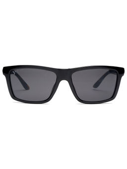 SunVoir - Polycarbonate Sunglass UV 400 Black Lens Men & Women Rectangle Sunglasses - SUNVOIR-014-C1