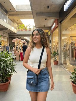 NO MORE - Mini Backpack Blue Sling bag With Detachable Strap