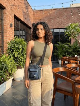 NO MORE - Mini Backpack Blue Sling bag With Detachable Strap