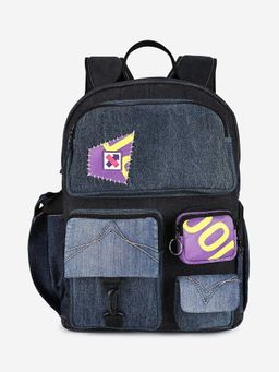 NO MORE - Pocket Cluster Reflag Denim Blue Backpack