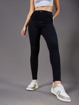 Miss Chase - Women Black Solid Skinny Fit Jeans