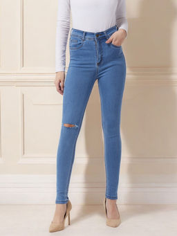 Miss Chase - Women Blue Solid Skinny Fit Jeans