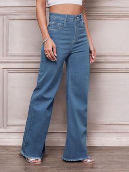 Miss Chase - Women Blue Solid Regular Fit Jeans