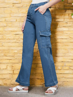 Miss Chase - Women Blue Solid Regular Fit Jeans