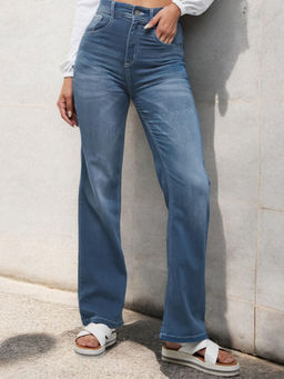 Miss Chase - Women Blue Solid Regular Fit Jeans