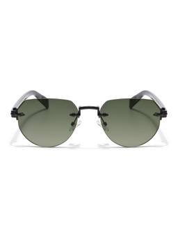 Voyage - Unisex Metal Green Lens Pilot Rimless Sunglasses - MG8974 (53)